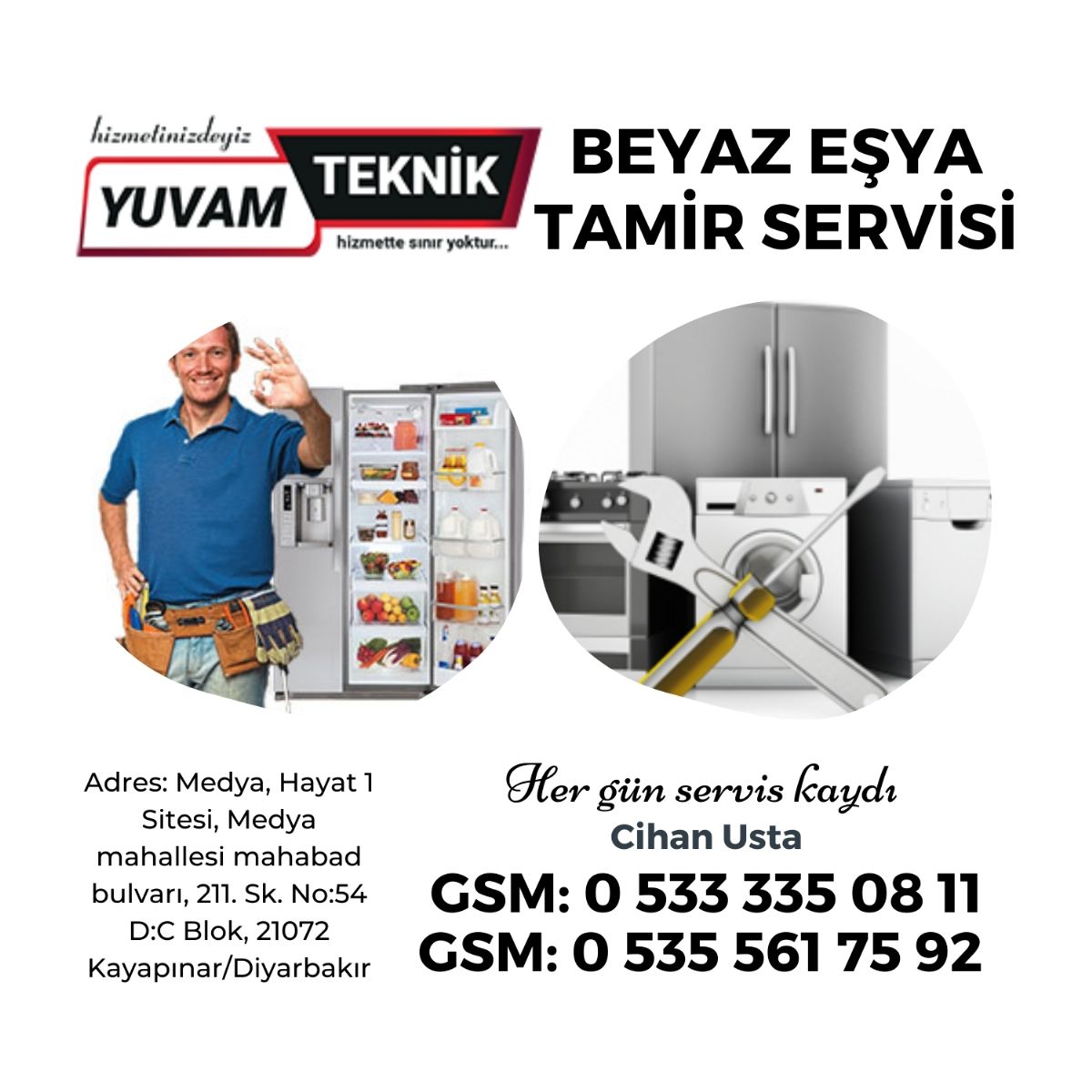 Diyarbakır Buzdolabı Tamircisi